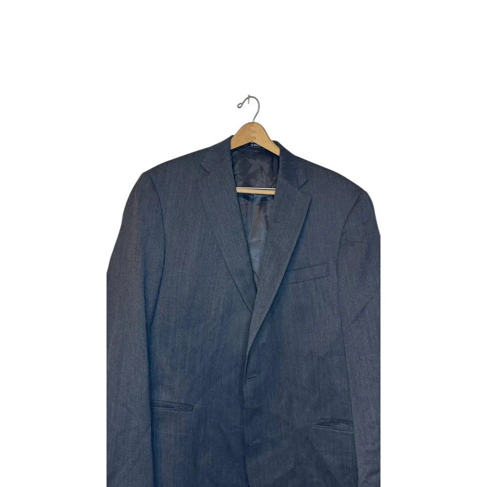 Hart Schaffner Marx Men's Blazer Classic Double Vent 2-Button Lined Gray Sz. 46L